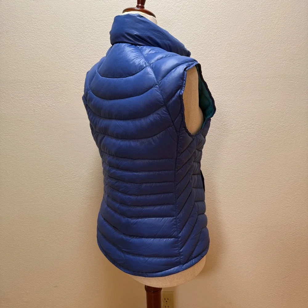 Bernardo Goose Down Lightweight Puffer Quilted Layer Blue Zip‎ Up Vest Women's M - Picture 12 of 13